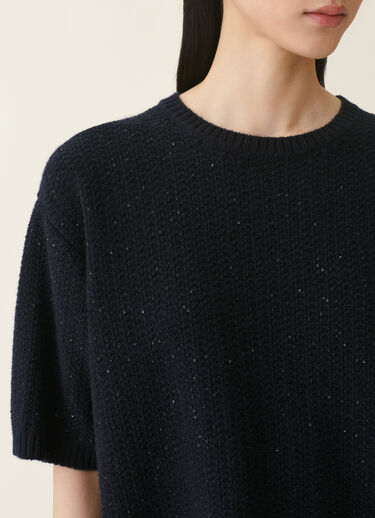 Pull en Platinum avec paillettes, bleu nuit Fabiana Filippi Pull en Platinum avec paillettes, bleu nuit Bleu nuit MAD216F388M3270000
