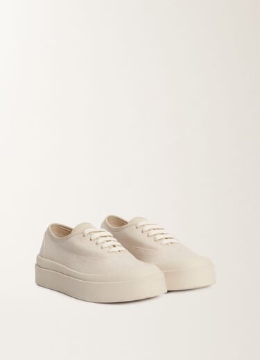Fabiana Filippi Canvas and nappa leather sneakers, putty WHITE ASD265A961L2710000