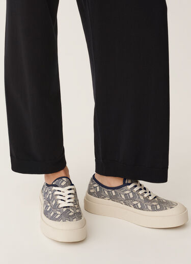 Fabiana Filippi Sneakers with jacquard platform, blue BLUE ASD275A961L4070000
