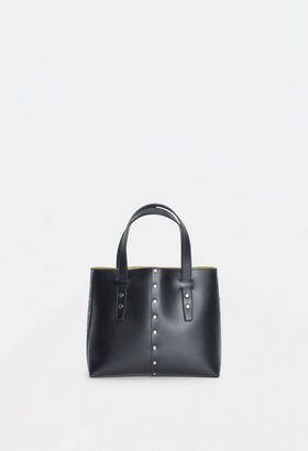 Fabiana Filippi Mini leather tote bag, black WHITE JED264F095I8700000