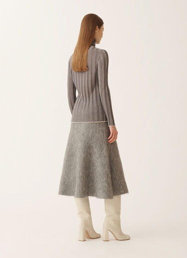 Fabiana Filippi Lurex turtleneck sweater, grey and white Grey MAD225F518L6240000