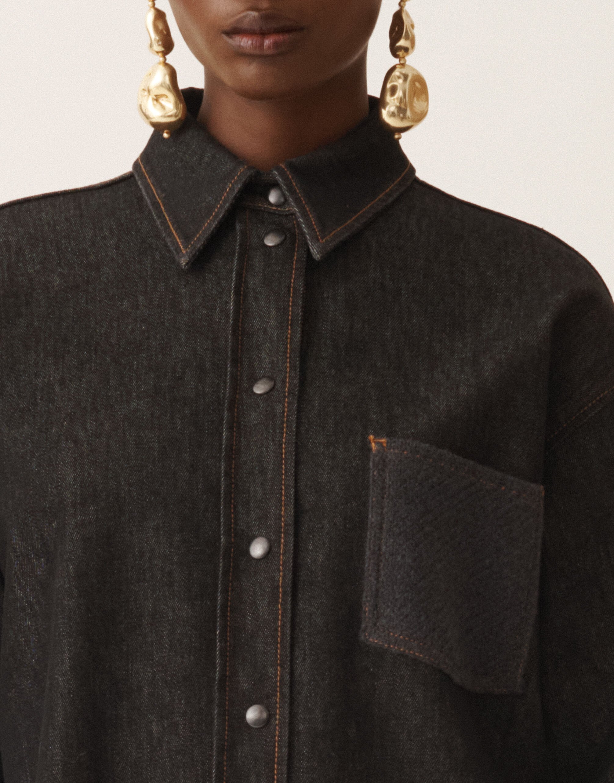 Fabiana Filippi Camisa de denim, antracita Gris CAD225F416L6340000