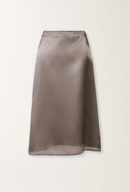Fabiana Filippi Midi skirt in water-reflective organza, shadow Grey GND266F406D9420000