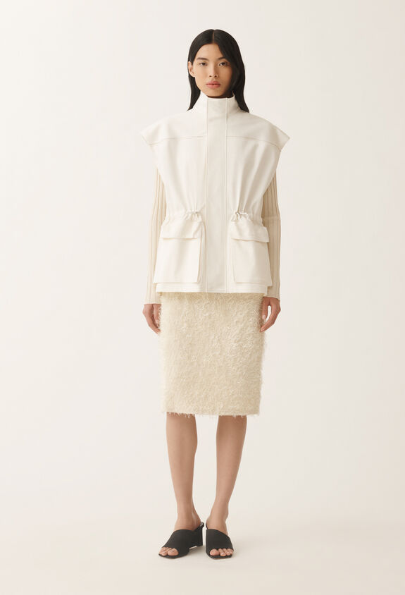 Fabiana Filippi Cotton gabardine safari jacket, white WHITE CTD275F714L1920000