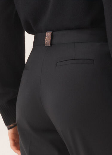 Fabiana Filippi Pantalones Montefalco en franela, azul medianoche Azul PAD225F326L6640000