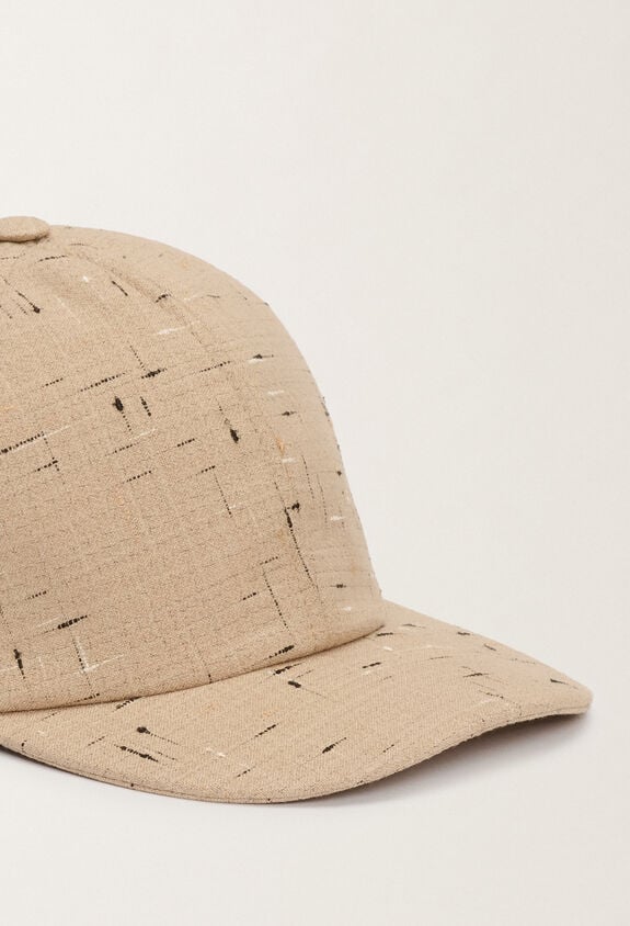 Fabiana Filippi Baseball cap in buttoned tailoring, maple BEIGE SAD215A879D8920000