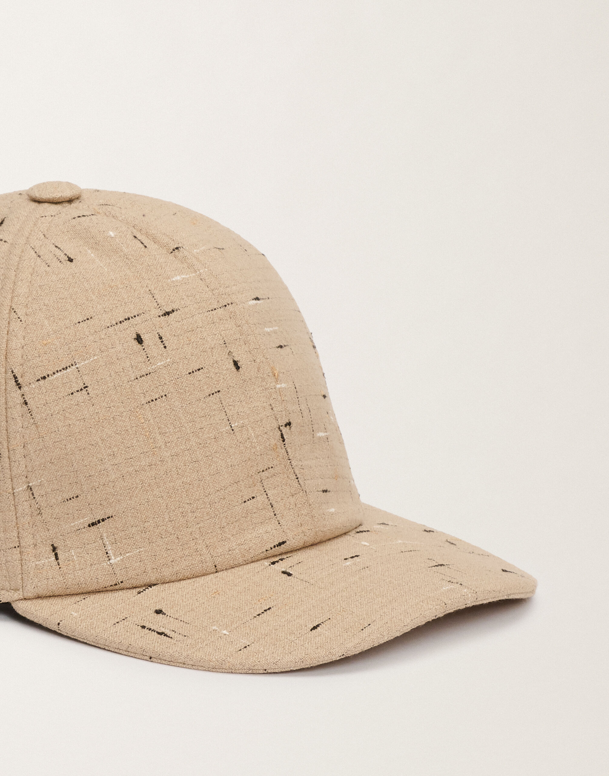 Fabiana Filippi Baseball cap in buttoned tailoring, maple BEIGE SAD215A879D8920000