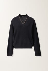 Fabiana Filippi Pullover in Platin, Mitternachtsblau Blau MAD225F467L5170000