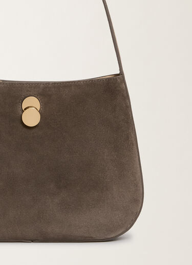 Fabiana Filippi Small Eclissi hobo bag in suede, smoke Grey BGD225A858L8070000