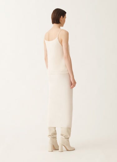 Fabiana Filippi Tanktop aus gebürsteter Merinowolle und Mohair, Raffia Weiß MAD225F493L6230000