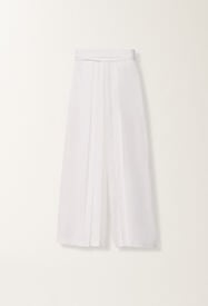 Fabiana Filippi Heavy poplin trousers, optical white WHITE PAD265F381D6140000