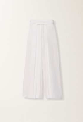 Fabiana Filippi Heavy poplin trousers, optical white BLACK PAD265F291D6230000