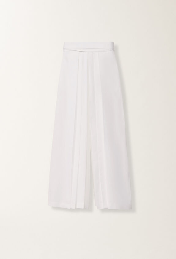 Fabiana Filippi Heavy poplin trousers, optical white WHITE PAD265F381D6140000