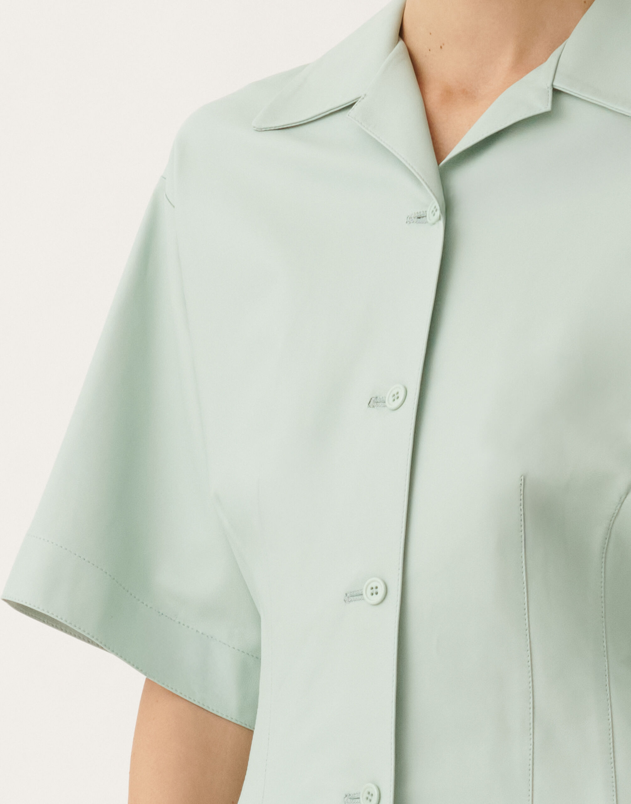 Fabiana Filippi Veste en cuir nappa, vert d’eau VERT EAU PLD275F676D7510000
