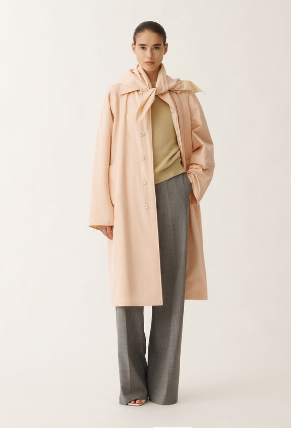 Fabiana Filippi Lightweight taffeta trench coat, dusty pink PINK CTD265F272L1930000