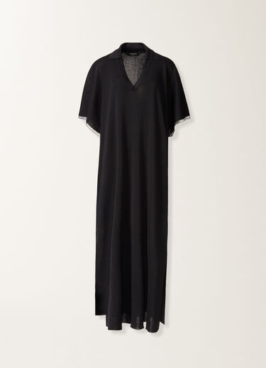 Fabiana Filippi Kaftán de viscosa resplandeciente en azul medianoche AZUL MEDIANOCHE ABD276F604M1090000