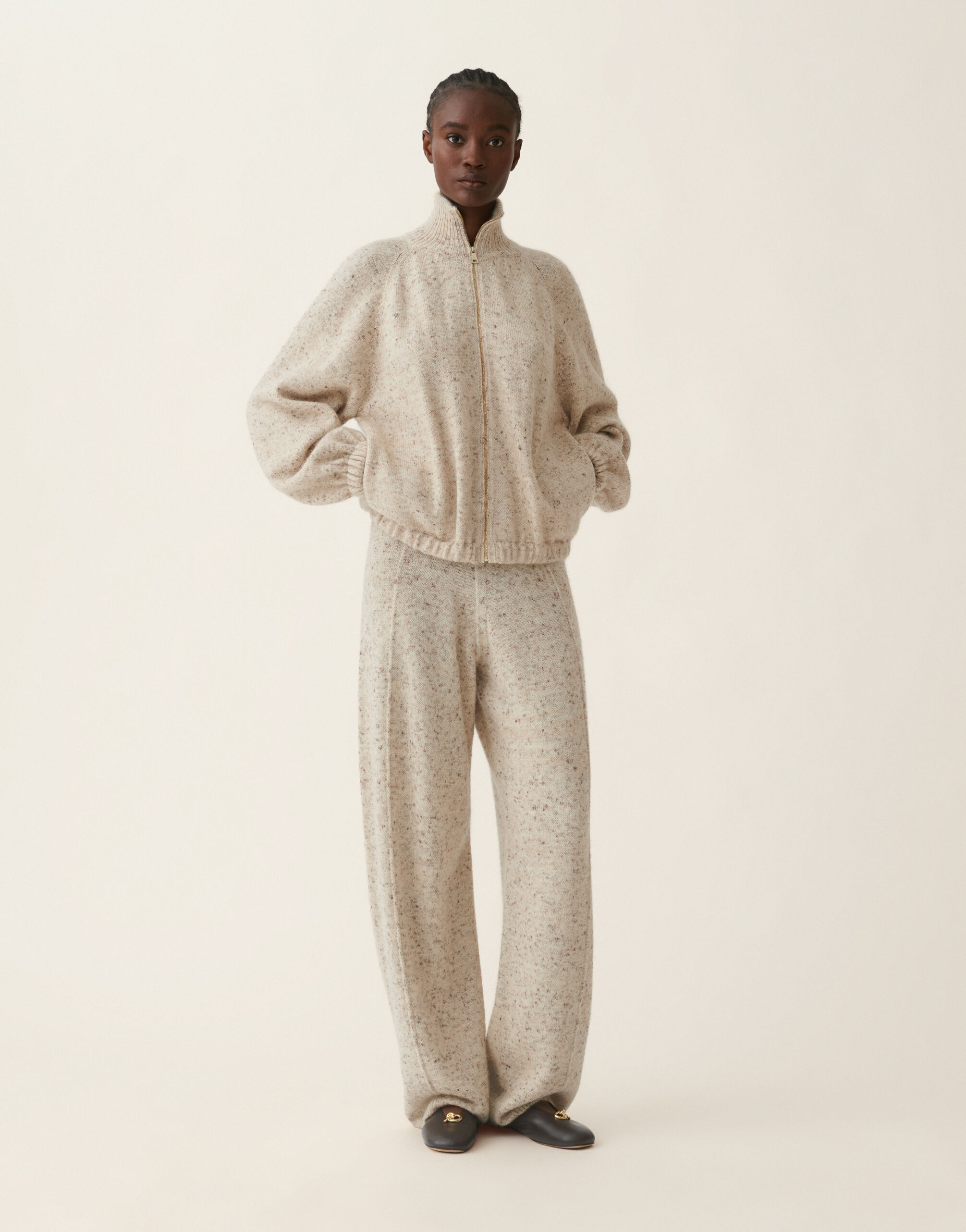 Fabiana Filippi Bomber oversize en fil Donegal avec lurex, cachà Cachà MAD216F164M2580000