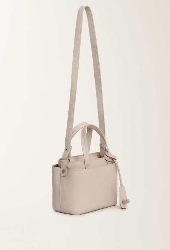 Fabiana Filippi Medium grained leather handbag, marble GREY BGD215A861L8040000