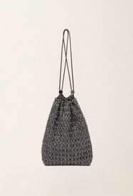 Fabiana Filippi Moonlight embroidered pouch, charcoal Charcoal BGD226A946M4400000