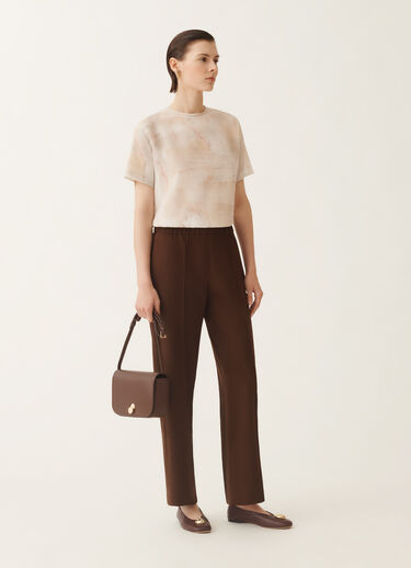 Fabiana Filippi Hose Gubbio aus kühler Wolle, Ebenholz Beige PAD215F322L5230000
