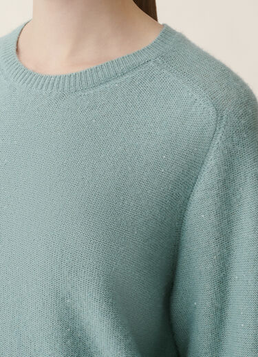 Fabiana Filippi Pull en laine et soie avec paillettes, vert Vert MAD216F097D2960000