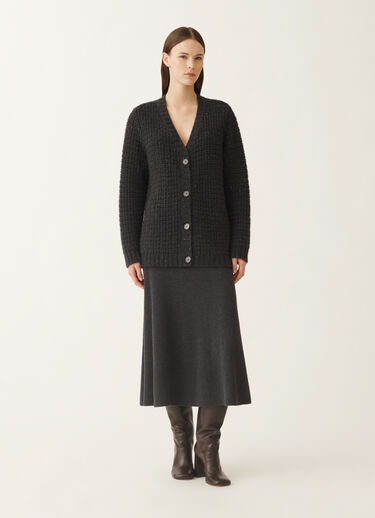 Fabiana Filippi Platinum cardigan with sequins, slate Grey MAD225F540L6170000