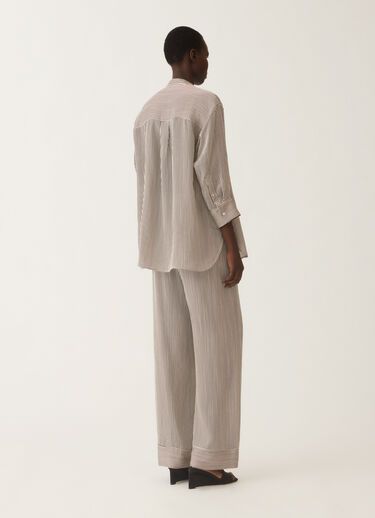 Fabiana Filippi Striped viscose and silk shirt, black and white WHITE/BLACK CADC02F351H8940000