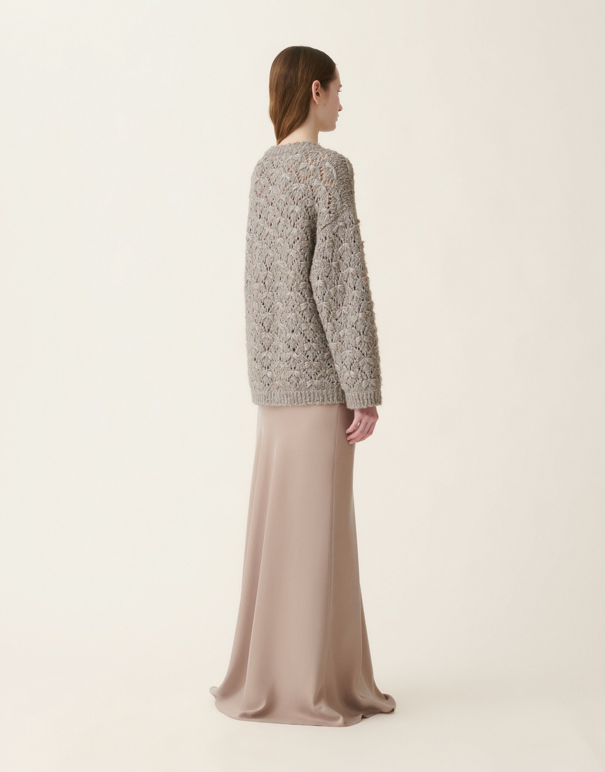 Rollkragenpullover aus gepolstertem Garn, mocha Fabiana Filippi Rollkragenpullover aus gepolstertem Garn, mocha Mocha MAD216F091M3150000