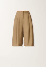 Fabiana Filippi Bermuda in fluido di lino e viscosa, fango FANGO PAD276F794M1500000