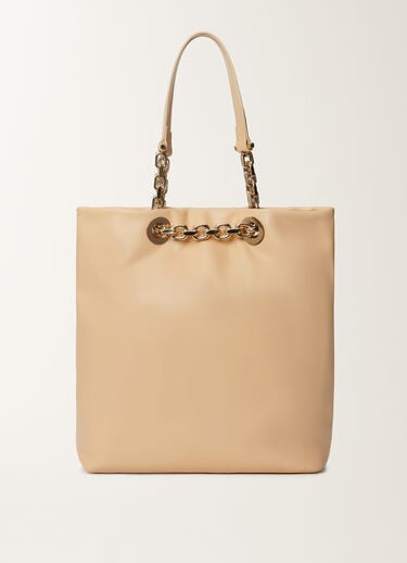 Fabiana Filippi Nappa leather eyelet shopper, rope BEIGE BGD215A900L8020000