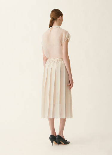 Fabiana Filippi Jupe midi en organza, beurre Beurre GND216F345M3120000