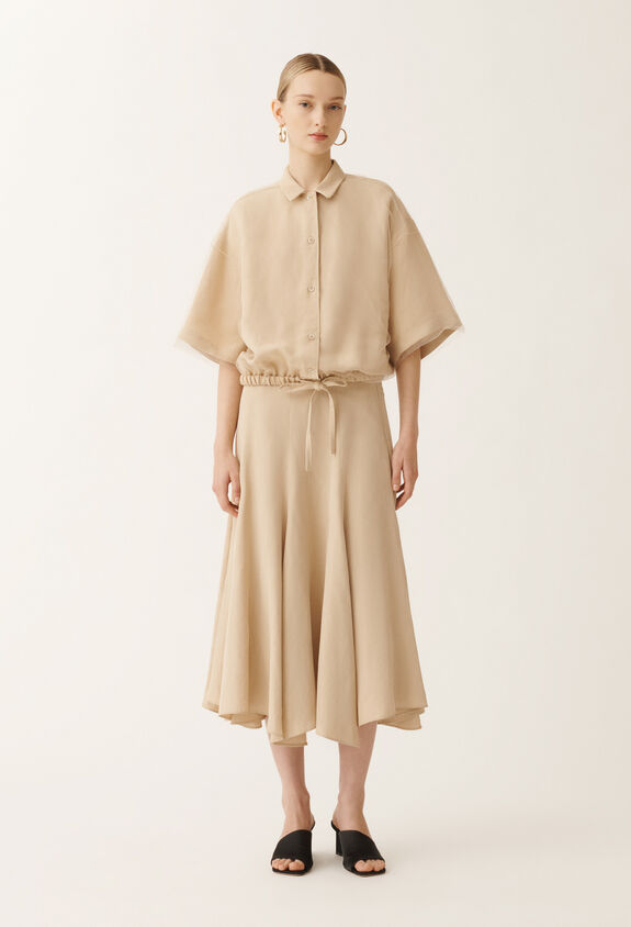 Fabiana Filippi Linen and viscose shirt, sand SAND GCD275F689L3540000