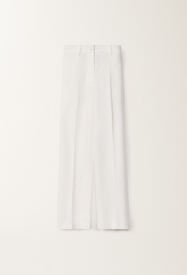 Fabiana Filippi Pantalone in lino e viscosa stretch, bianco ottico BIANCO OTTICO PADC02F411H5490000
