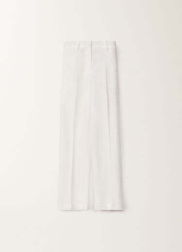 Fabiana Filippi Stretch viscose and linen trousers, optical white OPTICAL WHITE PADC02F411H5490000