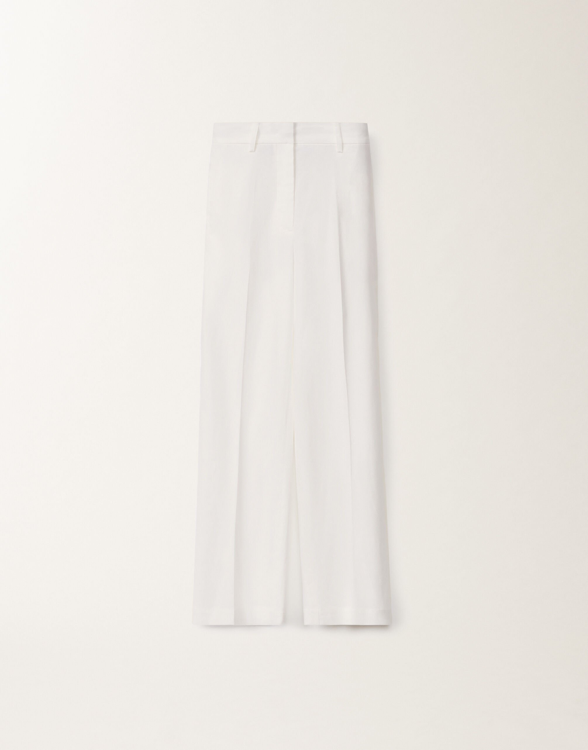Fabiana Filippi Stretch viscose and linen trousers, optical white OPTICAL WHITE PADC02F411H5490000