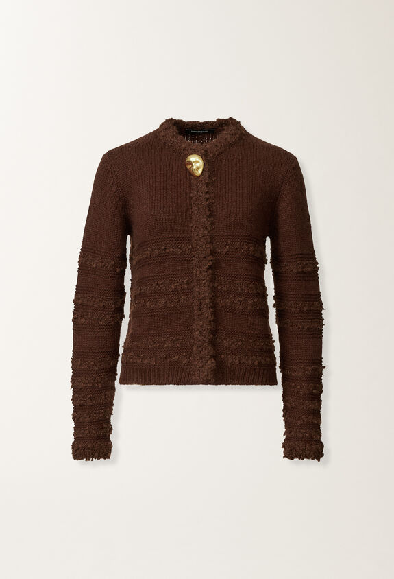 Fabiana Filippi Camel cardigan, ebony BROWN MAD215F126L5010000