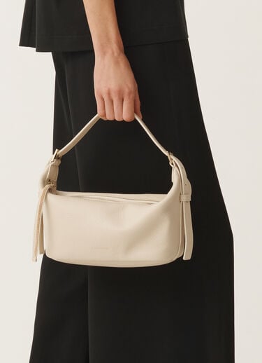 Fabiana Filippi Grained leather mini hobo bag, vanilla VANILLA BGD275A081L4270000