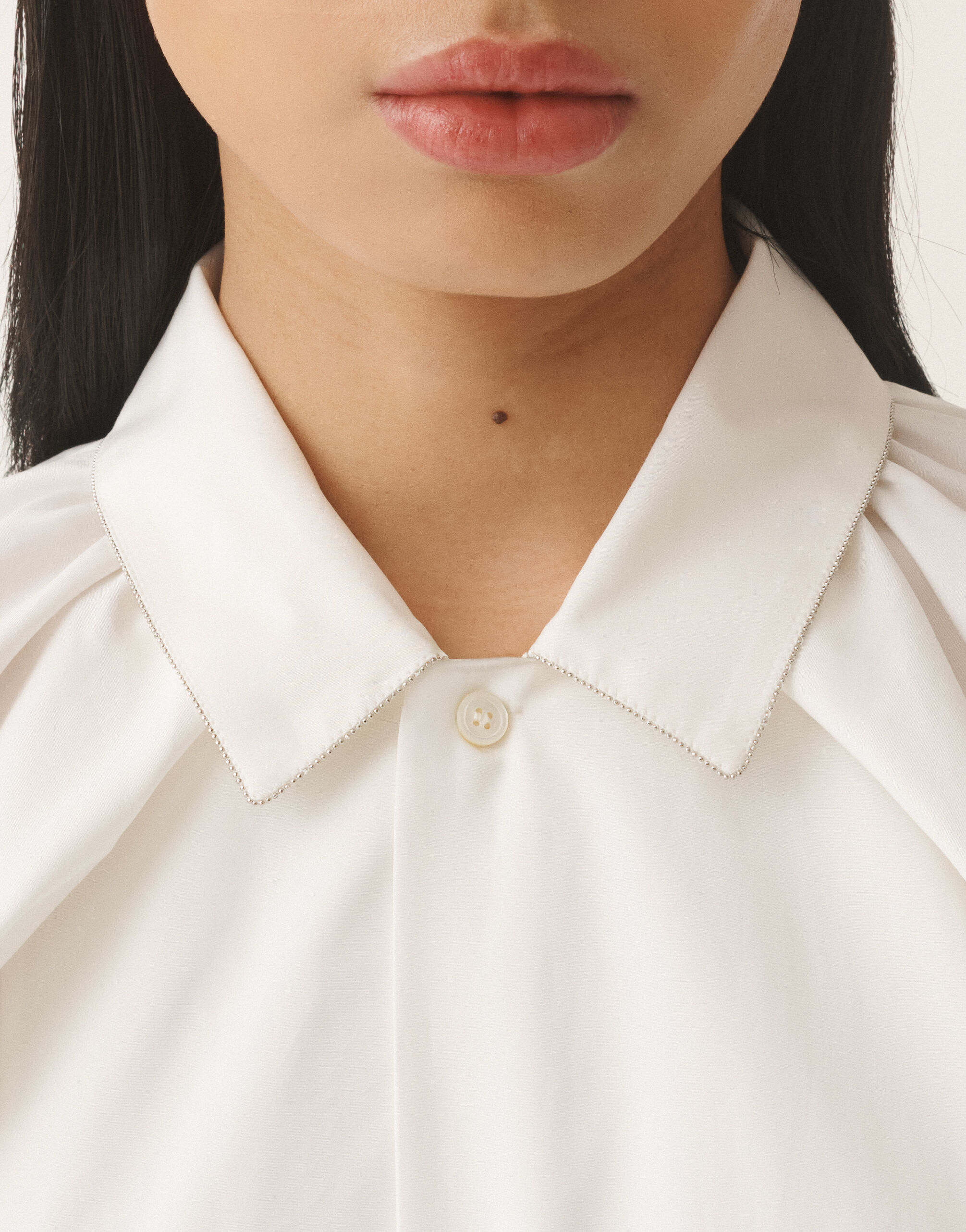 Poplin midi dress, optical white for Women | Fabiana Filippi®