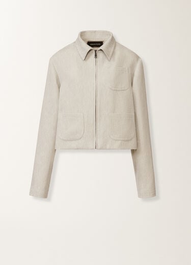 Fabiana Filippi Boxy jacket in drop fil coupé tailoring, ice Gray GCD266F208L7820000