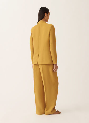 Fabiana Filippi Übergroße Jacke aus fließendem Leinen und Viskose, Senf SENF GCD276F218M1480000