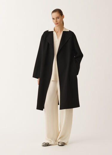 Fabiana Filippi Double wool coat, black BLACK CTD265F243D8040000