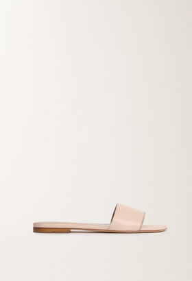 Fabiana Filippi Calfskin slippers, candy WHITE ASD265A929L2520000