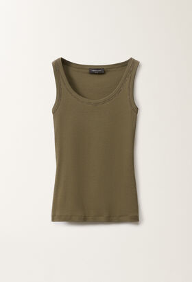 Fabiana Filippi Jersey vest top, grass BLACK TPD265F630L2210000