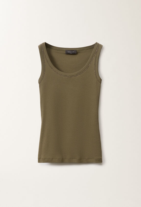 Fabiana Filippi Débardeur en jersey, gazon VERT JED265F150L1800000