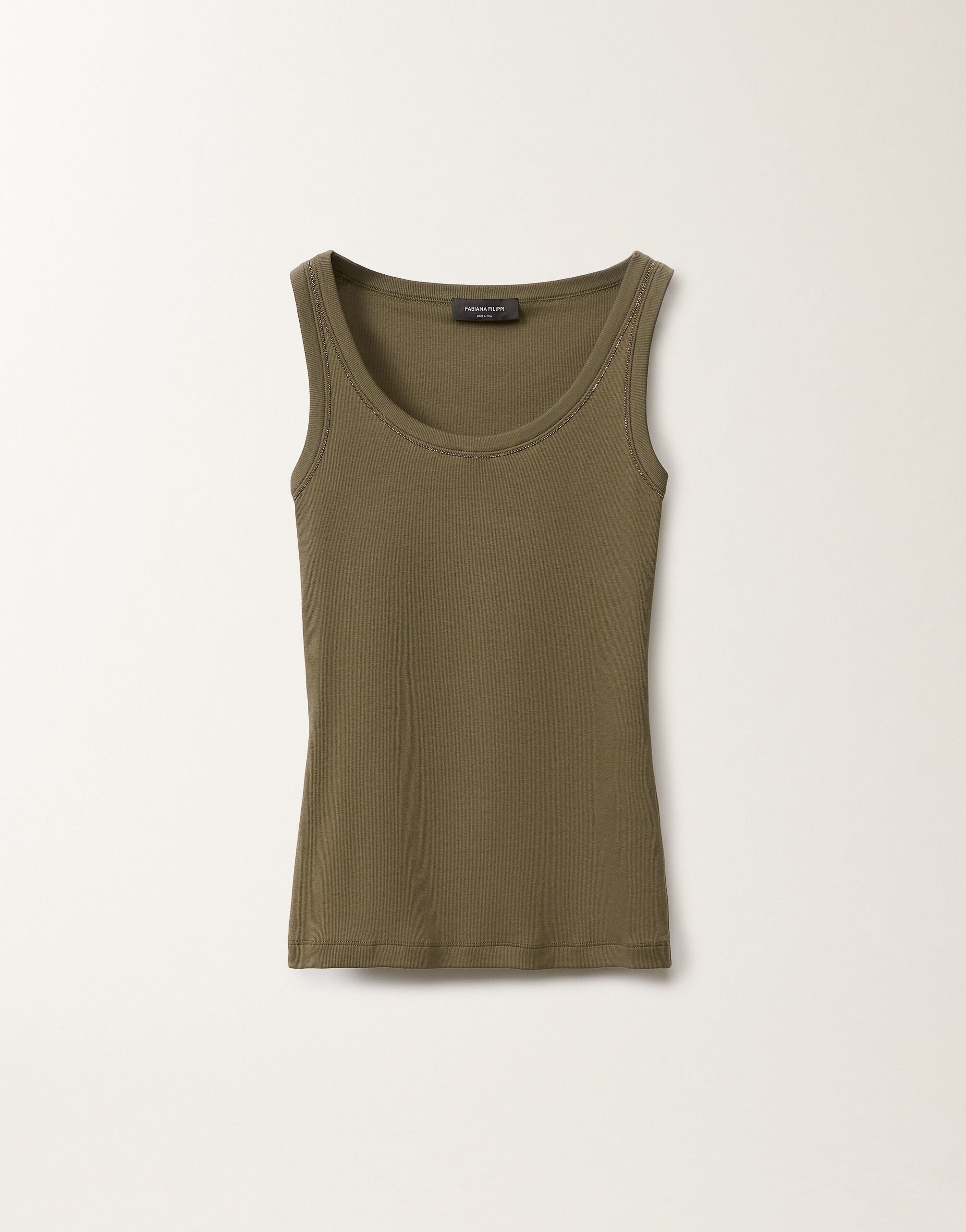 Fabiana Filippi Jersey vest top, grass GRASS JED265F150L1800000