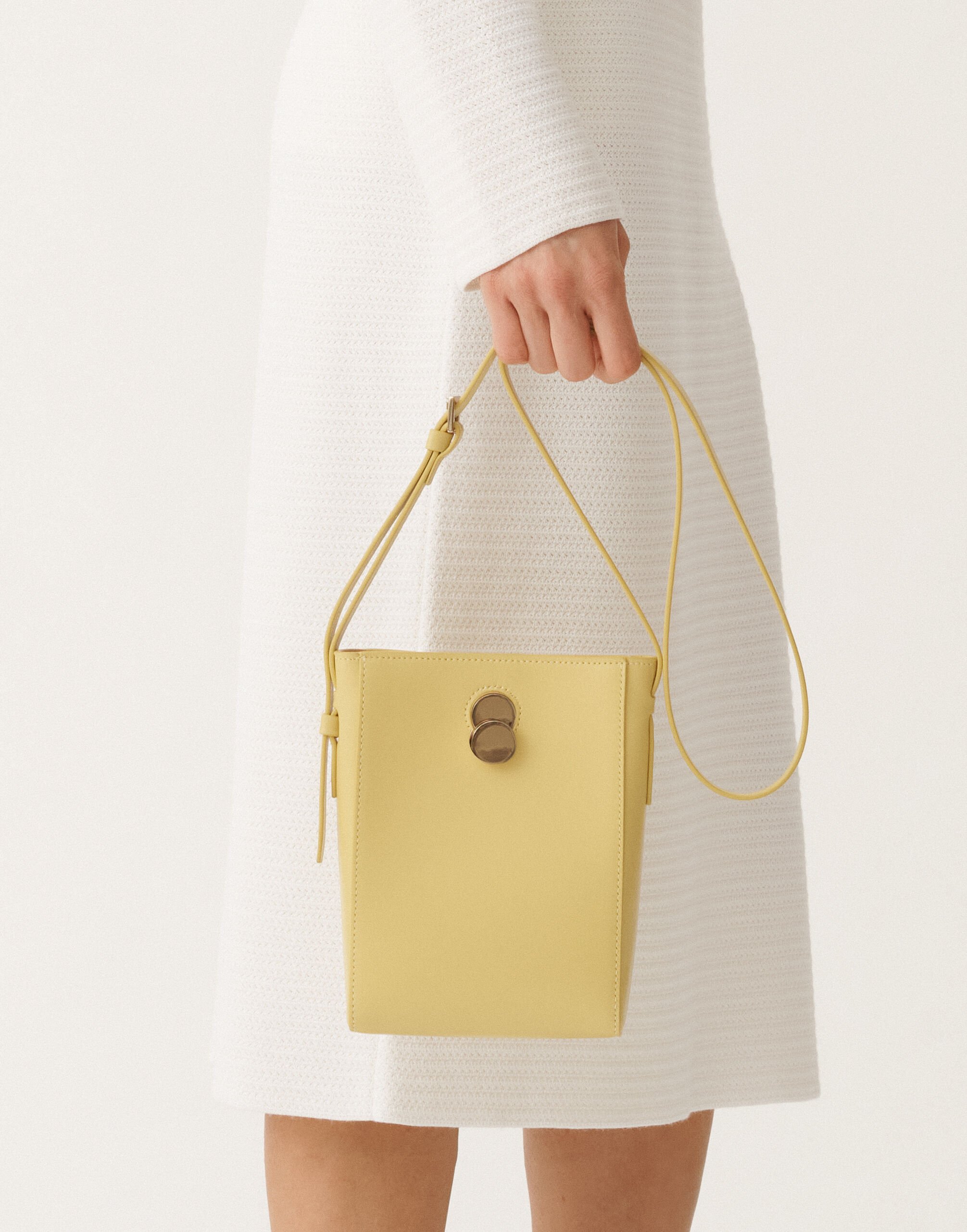 Fabiana Filippi Eclissi calfskin mini bag, cedar YELLOW AAD265A828L2140000