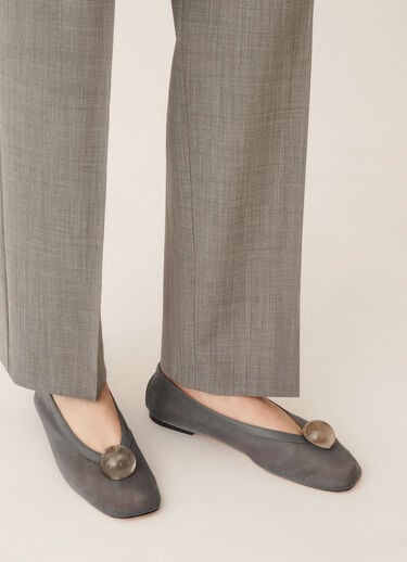 Ballerina flat in mesh, gray Fabiana Filippi Ballerina flat in mesh, gray Gray ASD266A850M0190000