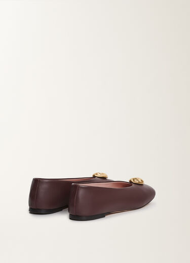 Fabiana Filippi Nappa leather ballet flats, ebony BROWN ASD215A807L8200000