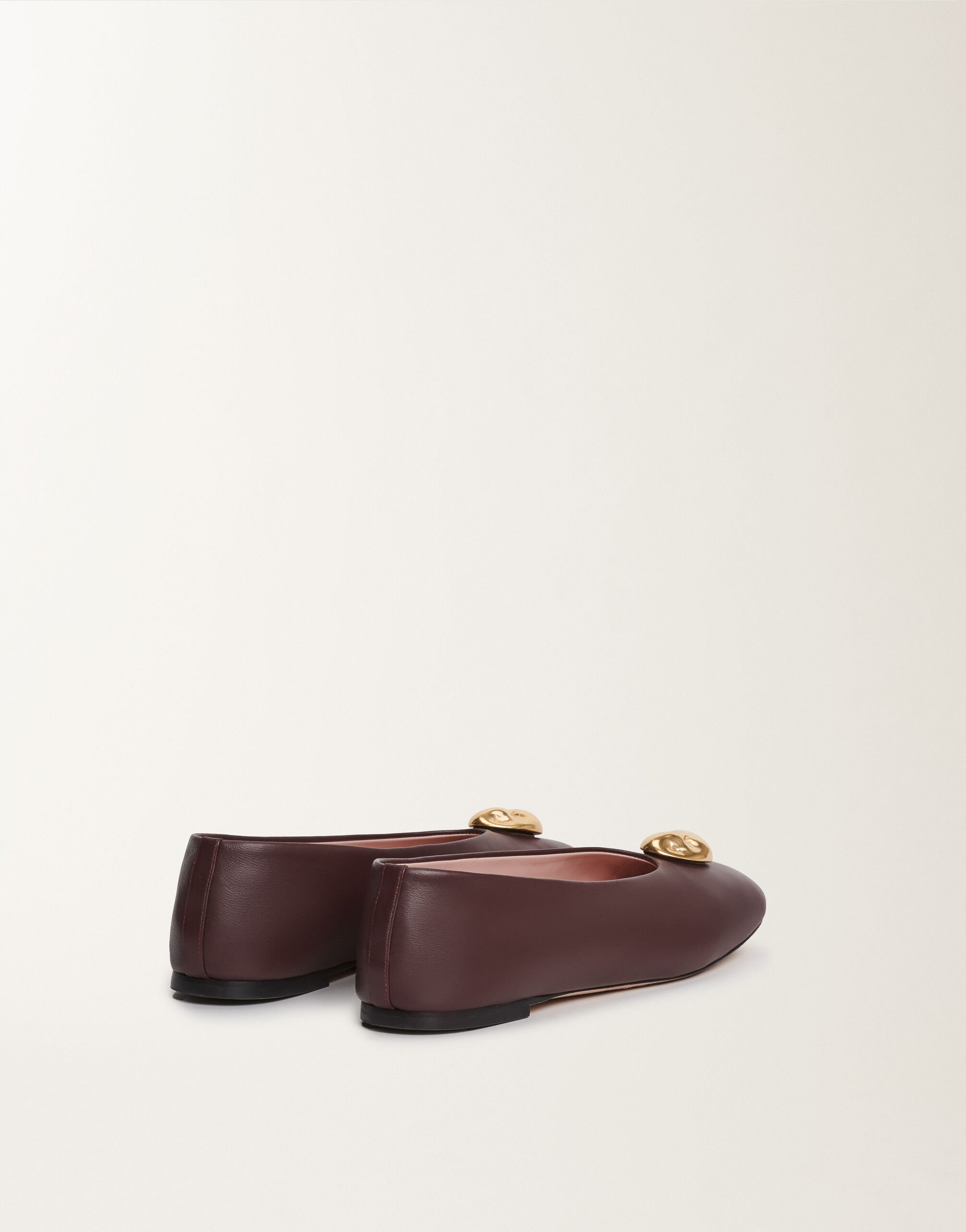 Fabiana Filippi Nappa leather ballet flats, ebony BROWN ASD215A807L8200000