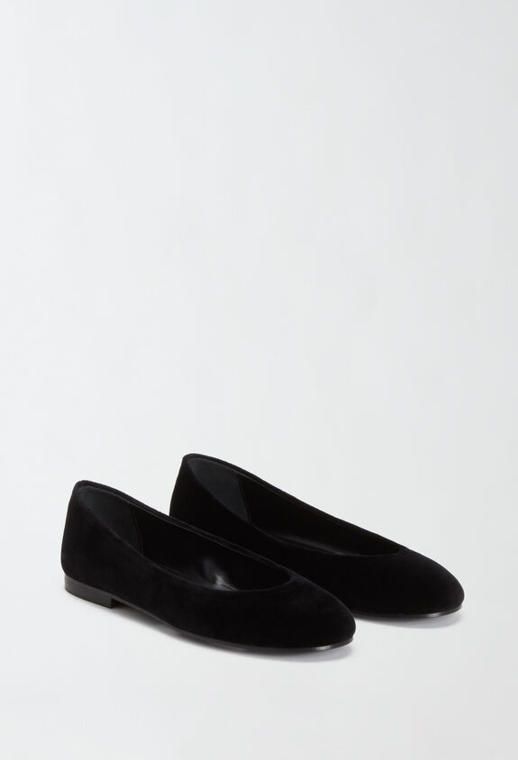 Fabiana Filippi Velvet ballet flats, black BLACK ASD224A019L1190000